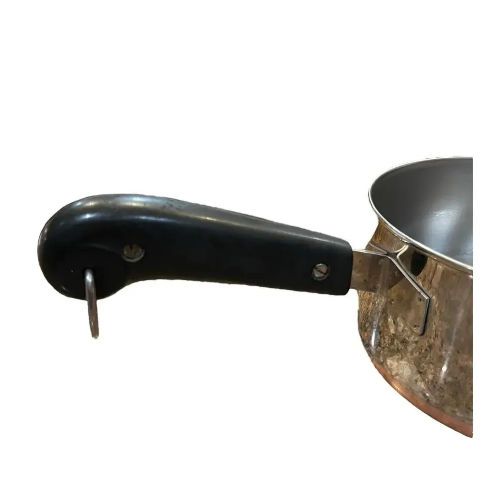 Vintage Revere Ware 2.0 QT Quart Sauce Pan‎ Copper Clad Bottom w/Lid Clinton, IL